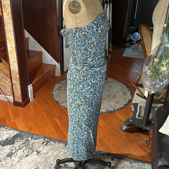 Anthro Floral Strapless Dress - Picture 5 of 6